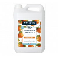 Savon liquide de Marseille mandarine 5L Coslys